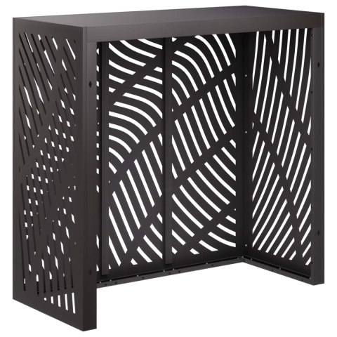 VidaXL Pokrywa do klimatyzatora Czarny 110 x 50 x 105 cm Stal
