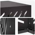 VidaXL Pokrywa do klimatyzatora Czarny 110 x 50 x 105 cm Stal