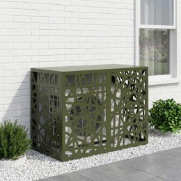 VidaXL Pokrywa do klimatyzatora Oliwkowy zielony 100 x 50 x 70 cm Stal