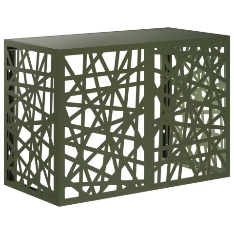 VidaXL Pokrywa do klimatyzatora Oliwkowy zielony 100 x 50 x 70 cm Stal