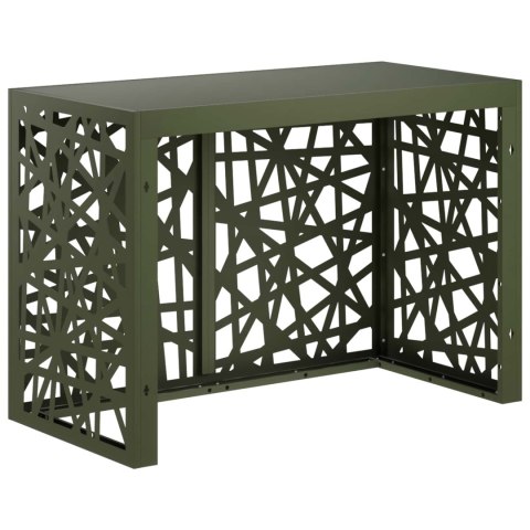 VidaXL Pokrywa do klimatyzatora Oliwkowy zielony 100 x 50 x 70 cm Stal