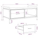VidaXL Stolik kawowy Czarny dąb 90 x 49 x 41 cm Drewno inżynieryjne