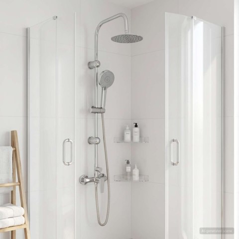 SYSTEM PRYSZNICOWY CHROMOWANY STAL NIERDZEWNA 21 X 48 X 112 CM
