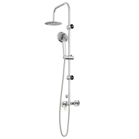 SYSTEM PRYSZNICOWY CHROMOWANY STAL NIERDZEWNA 21 X 48 X 112 CM