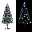 VidaXL Sztuczna choinka z LED i stojakiem 120 cm, włókno optyczne