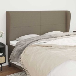 VidaXL Zagłówek uszak, taupe, 163x23x118/128 cm, tkanina