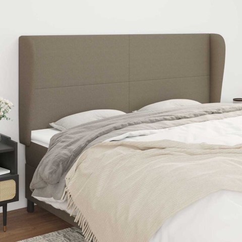 VidaXL Zagłówek uszak, taupe, 163x23x118/128 cm, tkanina