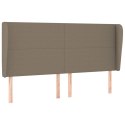 VidaXL Zagłówek uszak, taupe, 163x23x118/128 cm, tkanina