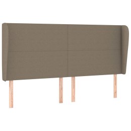 VidaXL Zagłówek uszak, taupe, 163x23x118/128 cm, tkanina