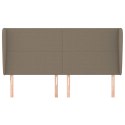 VidaXL Zagłówek uszak, taupe, 163x23x118/128 cm, tkanina