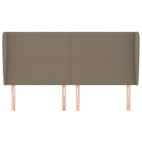 VidaXL Zagłówek uszak, taupe, 163x23x118/128 cm, tkanina