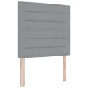VidaXL Łóżko sprężynowe z materacem Jasnoszary 90 x 190 cm tkanina