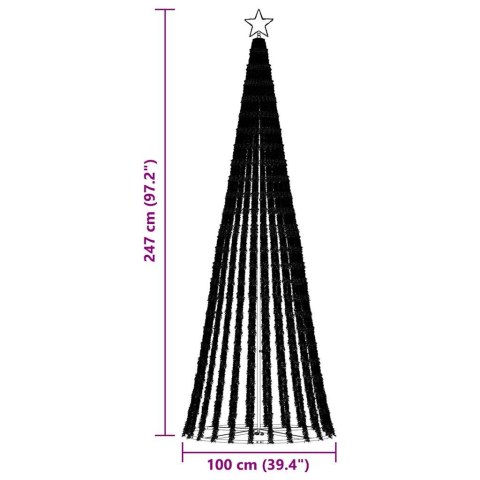 CHOINKA LED 475 LED KOLOROWA 247 CM
