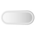 LUSTRO ŁAZIENKOWE LED PRZEZROCZYSTY 60 X 25 CM SZKŁO HARTOWANE