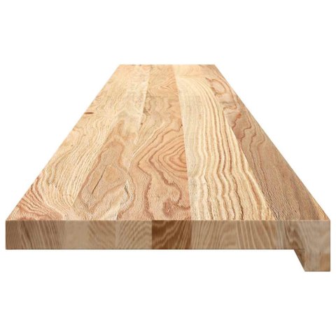 PARAPETY 2 SZT. SUROWE 160X25X2 CM LITE DREWNO DĘBOWE