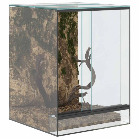 VidaXL Terrarium z przechowywaniem przezroczysty 30 x 30 x 40 cm Szkło