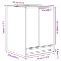 VidaXL Terrarium z przechowywaniem przezroczysty 30 x 30 x 40 cm Szkło