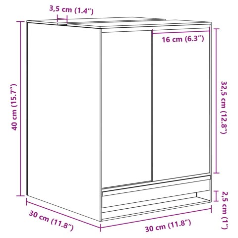 VidaXL Terrarium z przechowywaniem przezroczysty 30 x 30 x 40 cm Szkło