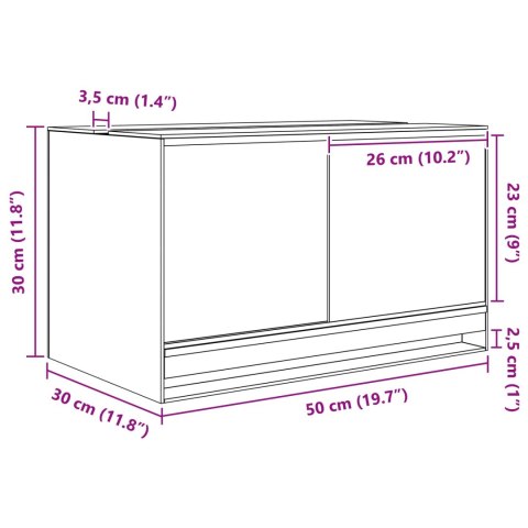 VidaXL Terrarium z przechowywaniem przezroczysty 50 x 30 x 30 cm Szkło
