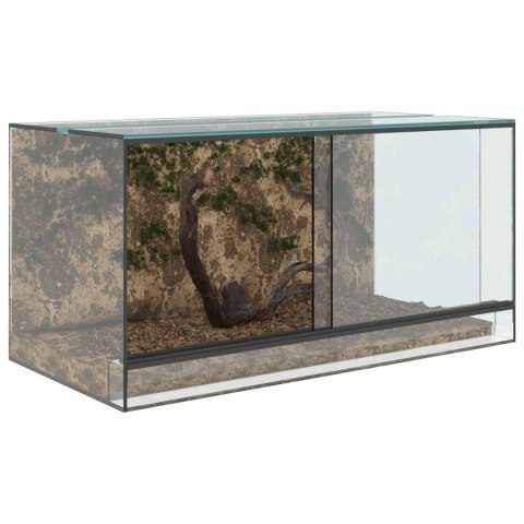 VidaXL Terrarium z przechowywaniem przezroczysty 80 x 40 x 40 cm Szkło