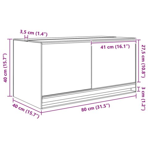 VidaXL Terrarium z przechowywaniem przezroczysty 80 x 40 x 40 cm Szkło