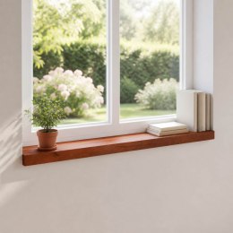 PARAPETY 2 SZT. BRĄZOWY 90 X 20 X 2 CM DREWNO BUKOWE