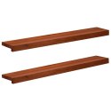 PARAPETY 2 SZT. BRĄZOWY 90 X 20 X 2 CM DREWNO BUKOWE
