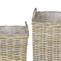 KOSZ NA ROŚLINY GENDT 2 SZT. NATURALNA SZAROŚĆ RATTAN KUBU
