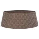 VidaXL Osłona pod choinkę, brązowa, Ø65x23 cm, plastikowa