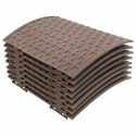 VidaXL Osłona pod choinkę, brązowa, Ø65x23 cm, plastikowa
