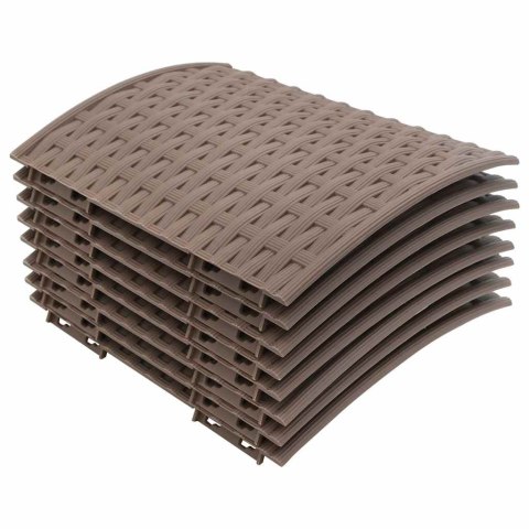 VidaXL Osłona pod choinkę, brązowa, Ø65x23 cm, plastikowa