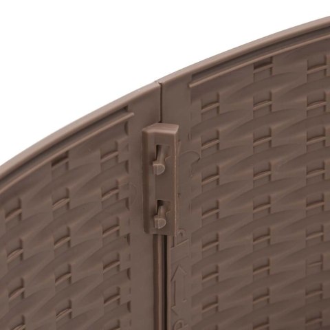 VidaXL Osłona pod choinkę, brązowa, Ø65x23 cm, plastikowa