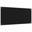 PANEL KUCHENNY 2 SZT. CZARNY 110 X 50 CM SZKŁO HARTOWANE