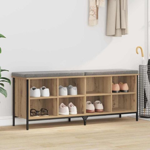 SZAFKA NA BUTY 131 X 35 X 50 CM DREWNO INŻYNIERYJNE I ŻELAZO