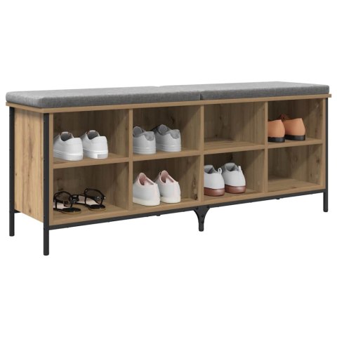 SZAFKA NA BUTY 131 X 35 X 50 CM DREWNO INŻYNIERYJNE I ŻELAZO