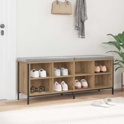 SZAFKA NA BUTY 131 X 35 X 50 CM DREWNO INŻYNIERYJNE I ŻELAZO