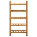 STOJAK NA BUTY Z 5 PÓŁKAMI 50X27X100CM DREWNO DĘBOWE