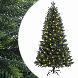 VidaXL Sztuczna choinka z zawiasami 120 cm 150 LED Ciepła biel
