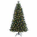 VidaXL Sztuczna choinka z zawiasami 120 cm 150 LED Ciepła biel