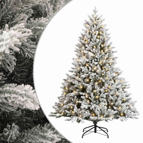 VidaXL Sztuczna choinka z zawiasami 120 cm 150 LED Ciepła biel