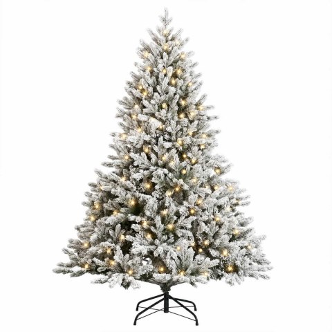 VidaXL Sztuczna choinka z zawiasami 120 cm 150 LED Ciepła biel