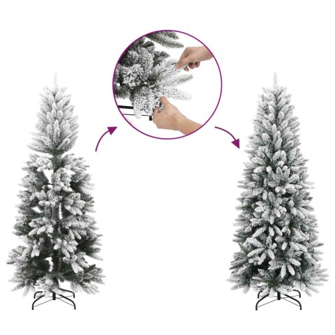 VidaXL Sztuczna choinka z zawiasami 120 cm 150 LED Ciepła biel