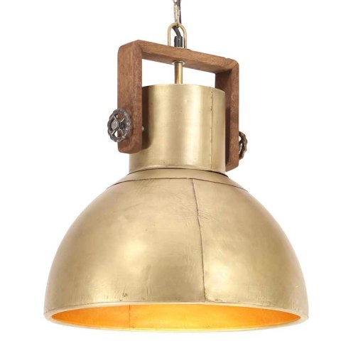INDUSTRIALNA LAMPA WISZĄCA 25 W MOSIĘŻNA OKRĄGŁA 40 CM E27