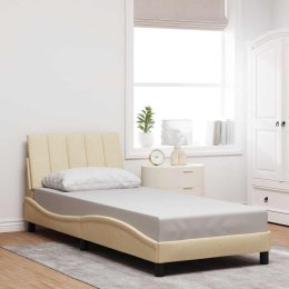 VidaXL Rama łóżka bez materaca Hanko Kremowa 80x200 cm Tkanina
