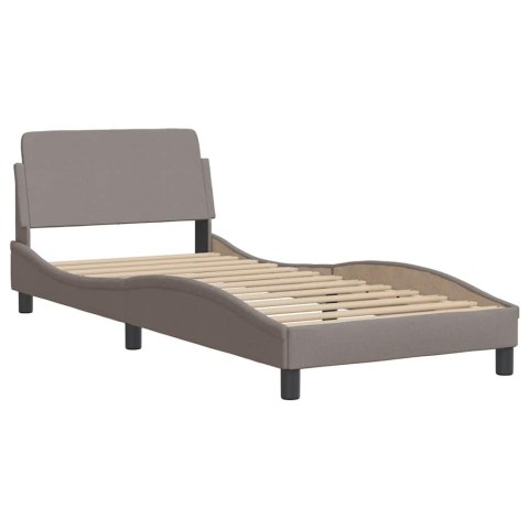 RAMA ŁÓŻKA BEZ MATERACA HANKO TAUPE 80X200 CM TKANINA