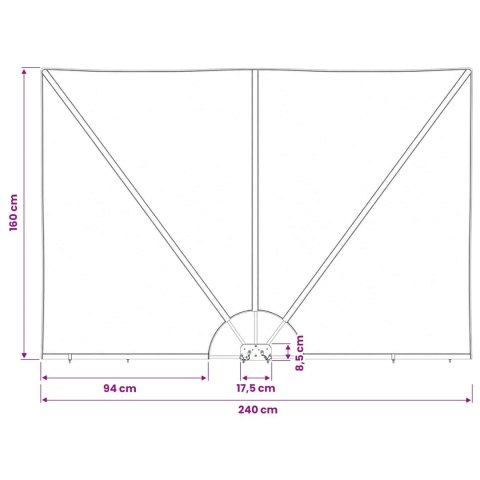 OSŁONA BALKONOWA PARAWAN EKRAN PRYWATNOŚCI 200X300 CM PROSTOKĄT