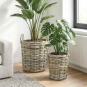 KOSZ NA ROŚLINY GENDT 2 SZT. NATURALNA SZAROŚĆ RATTAN KUBU