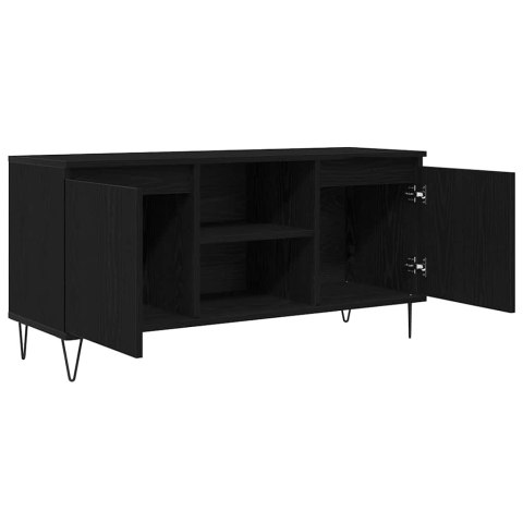 VidaXL Szafka pod telewizor 104 x 35 x 50 cm Czarny Dąb