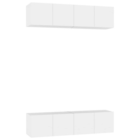 SZAFKI TV, 4 SZT., BIAŁE, 60X30X30 CM, MATERIAŁ DREWNOPOCHODNY