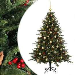 VidaXL Sztuczna choinka z bombką 150 cm 150 LED Ciepła biel